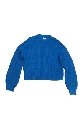 BP Vibrant Blue Crop Sweater Size XS Lightweight Knit Oversized